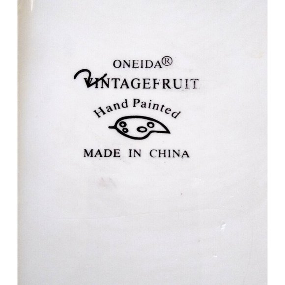 ONEIDA VINTAGE FRUIT HAND PAINTED DIVIDED PLATTER -17'' LONG, 12 WIDE - Picture 4 of 5